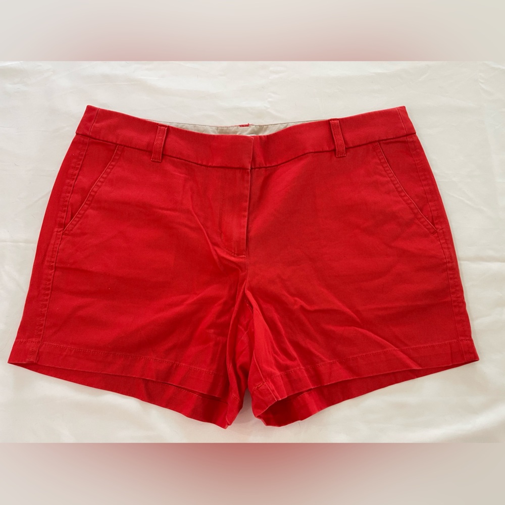 J. Crew Red Chino Shorts Casual Lightweight Design, NWT